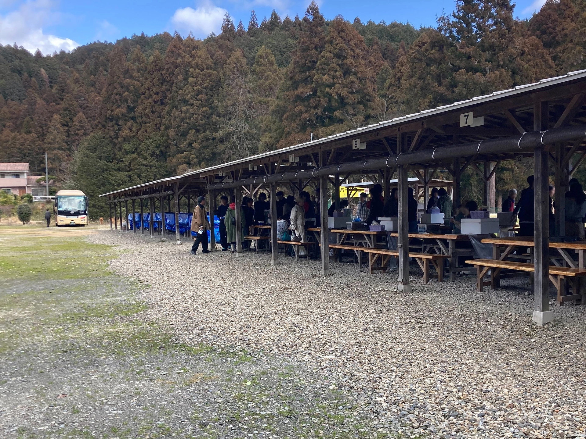 バーベキュー場全景